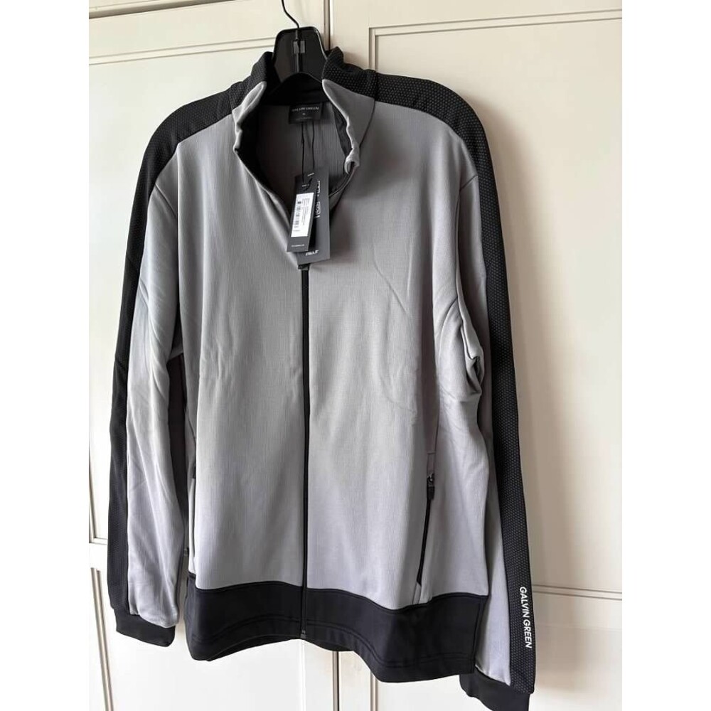 Galvin Green Dawson Mid Layer Insulated  Golf Jacket- Sharkskin/Blac- SZ XL -NWT